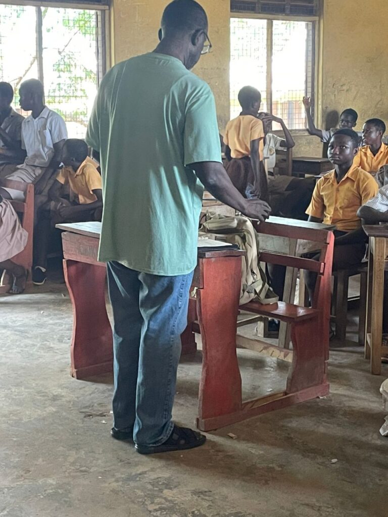 Oliver at Effiduasi DA JHS leadership club